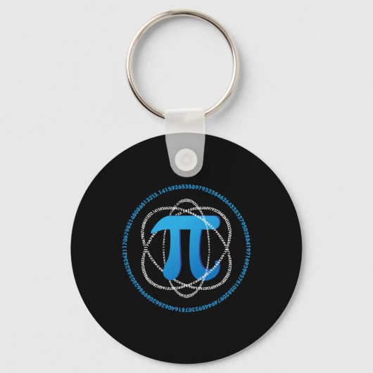 Porte-clés Atom Pi Day Math Science Lover Cadeau (Recto)