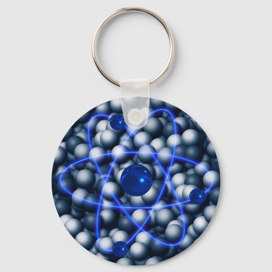 Porte-clés atome bleu (Recto)