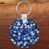 Porte-clés atome bleu (Recto)