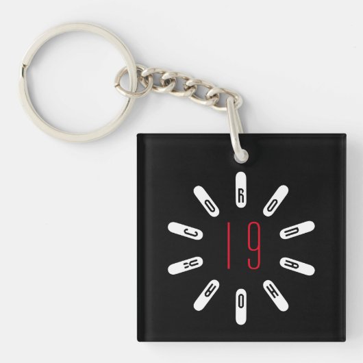 Porte-clés Attache-clé CANULAR CORONA 19 (Devant)