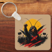 Porte-clés Attache-clé graphique Cafard rebelle (Recto)