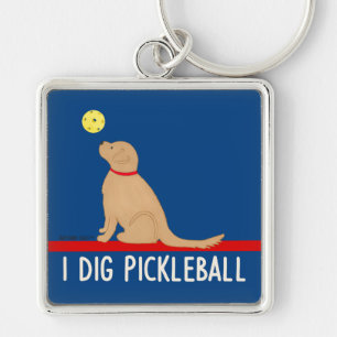 Porte-clés Attache-clé I Dig Pickleball Golden Retriever