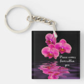 Porte-clés Attache-clés Orchidées La Paix Vient de Vous (Devant)