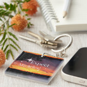 Porte-clés Attendez-vous à Miracles Sparkle Sunset Get Well B (Devant Droit)