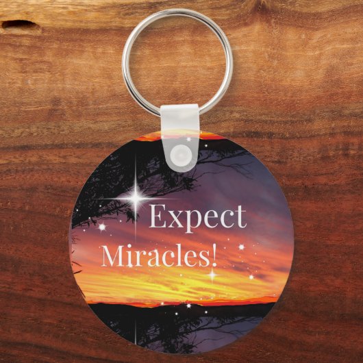 Porte-clés Attendez-vous à Miracles Sparkle Sunset Get Well B (Recto)