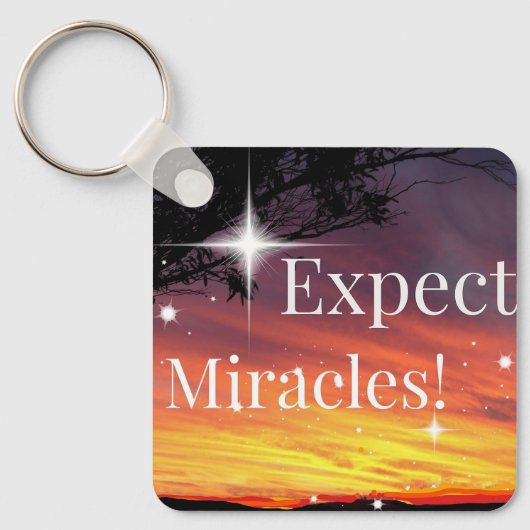 Porte-clés Attendez-vous à Miracles Sparkle Sunset Inspiratio (Recto)
