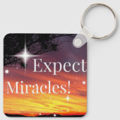 Porte-clés Attendez-vous à Miracles Sparkle Sunset Inspiratio (Dos)