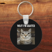 Porte-clés Attends, Je Suis Chat Humour Mème (Recto)