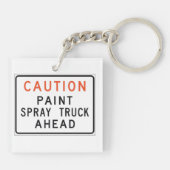 Porte-clés Attention Camion de Pulvérisation de Peinture Deva (Dos)