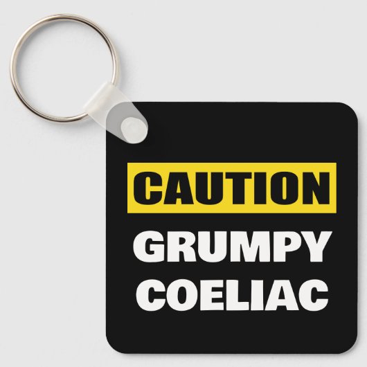 Porte-clés Attention Coeliaque Grumpy Celiac (Recto)