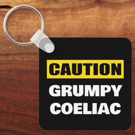Porte-clés Attention Coeliaque Grumpy Celiac (Recto)