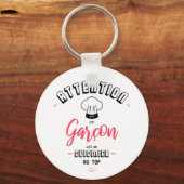 Porte-clés Attention cuisinier au top (Recto)