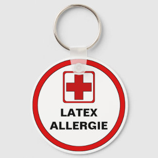 Porte-clés Attention - Latex allergie