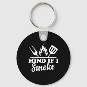 Porte-clés Attention Si Je Fume - Fumeur Et Grillation De Bar