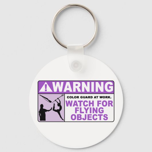 Porte-clés ATTENTION Surveillez Les Objets Volants ! (Recto)