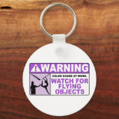Porte-clés ATTENTION Surveillez Les Objets Volants ! (Recto)