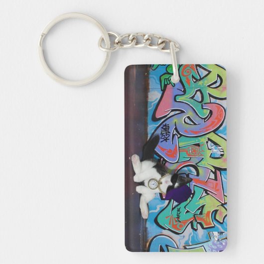 Porte-clés Attitude de chat.....Kitten et mur de graffitis (Devant)