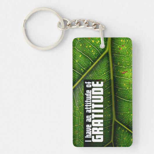 Porte-clés "Attitude de gratitude" Motivation Affirmation (Devant)