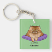 Porte-clés Attitude drôle de chat (Devant)