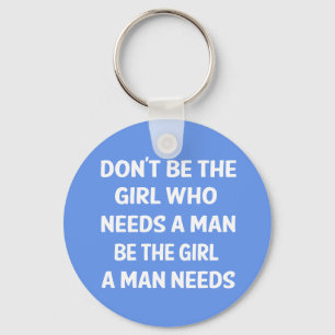Porte-clés Attitude, Girl Power, Féminisme, Bleu motivationne
