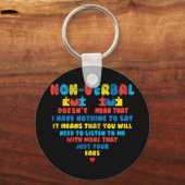 Porte-clés Attrapez ce mignon Puzzle Coeur non verbal Écouter (Recto)