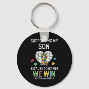 Porte-clés Attrapez ce mignon soutien Mon Fils Nous avons gag