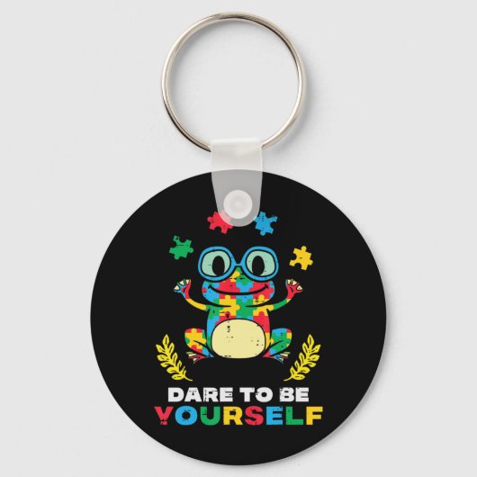 Porte-clés Attrapez cette mignonne grenouille puzzle Osez êtr (Recto)