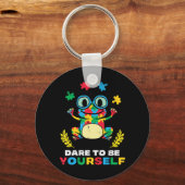 Porte-clés Attrapez cette mignonne grenouille puzzle Osez êtr (Recto)