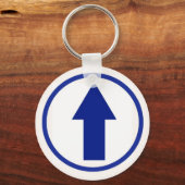 Porte-clés Au-dessus de l'influence - Bleu (Recto)