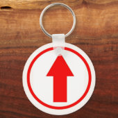 Porte-clés Au-dessus de l'influence - Rouge. (Recto)