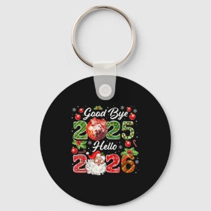 Porte-clés Au revoir 2025 Bonjour 2026 Joyeux Noël Bonne Anné