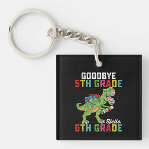 Porte-clés Au revoir 5e année Bonjour 6e année T Rex Dinosaur