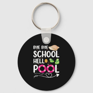 Porte-clés Au revoir l'école, bonjour la piscine, dernier jou