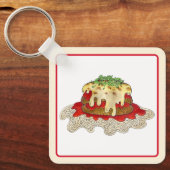 Porte-clés Aubgergine Parme Parmesan Italien (Recto)