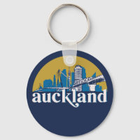 Auckland New Zealand Vintage City Skyline