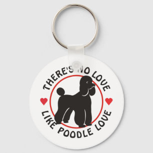 Porte-clés Aucun amour n'aiment le caniche Amour-Noir