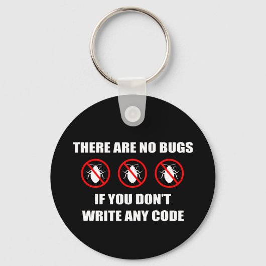 Porte-clés Aucun bogue Aucun code (Recto)