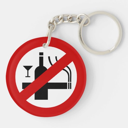 Porte-clés AUCUN Fumeur ⚠ THÉ ⚠ (Dos)