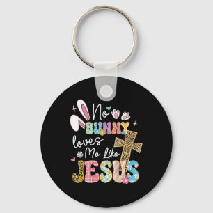 Porte-clés Aucun lapin ne m'aime comme Jésus Pâques chrétien