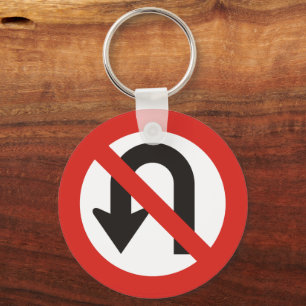 Porte-clés Aucun Porte - clé de signalisation à demi-tour
