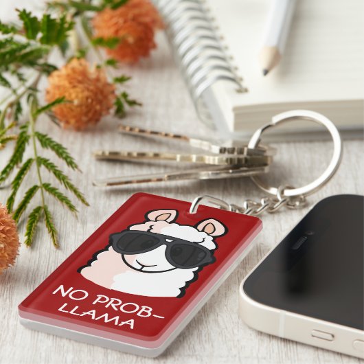 Porte-clés Aucun Prob-Lama (Devant droit)