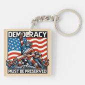 Porte-clés Aucun roi ne sauve la démocratie (Dos)