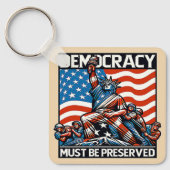 Porte-clés Aucun roi ne sauve la démocratie (Recto)