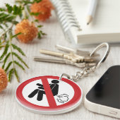 Porte-clés AUCUN ⚠ thaïlandais drôle de signe de toilette de (Devant droit)