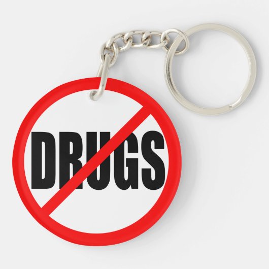 PORTE-CLÉS "AUCUNE DROGUE " (Dos)