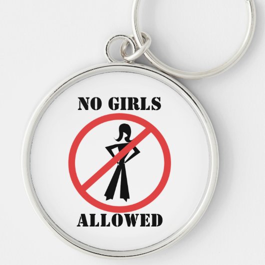 Porte-clés Aucune fille autorisée (Devant)