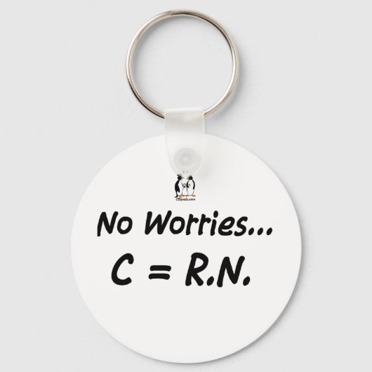 Porte-clés Aucune inquiétude C=RN (Recto)