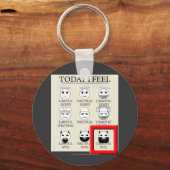 Porte-clés Aujourd'Hui, Je Me Sens Un Mal Chaotique (Recto)