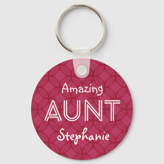 Porte-clés AUNT Extraordinaire Nom personnalisé Porte - clé C (Recto)