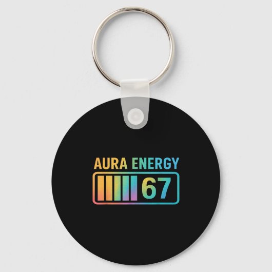 Porte-clés Aura Energy 67 Gen Alpha 6 7 Meme Infinite Rizz St (Recto)
